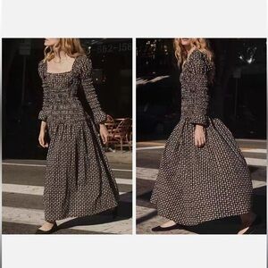 Doen Bellamy Shirred midi dress